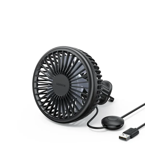 UGREEN 360° Car Fan USB Fan for Car Vent 3 Speed Adjustable Setting Safe Stable