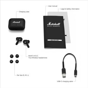 Gadgetoo Marshall Motif Ii True Wireless Active Noise-Canceling Earbuds Headphone