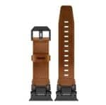 Genuine Leather Mechanical Steel Connector Watch Band for iWatch 44 / 45 / 49mm - Image 4