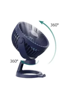 Gadgetoo Xo Mf78 4-Inch Rechargeable Fan With Phone Holder White