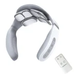 Neck Massager Pain Relief Heating Therapy 5 Massage Modes Voice Broadcast Remote Control