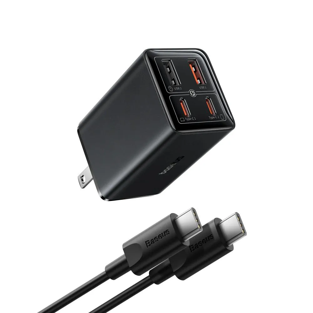 Baseus-Gan6-Pro-4-Ports-Fast-Charger-65W-2X-Usb-A-2X-Type-C-2 Baseus Gan6 Pro 4 Ports Fast Charger 65W 2X Usb-A 2X Type-C - Image 1