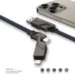 XUNDD XDDC-027 USB+Type-C+Lightning+Micro USB Charging Cable -1.5m (Gray)