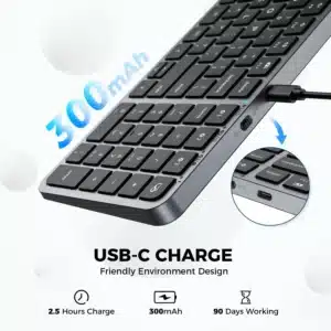Gadgetoo Iclever Bk20 Compact Size Multi-Deivice Bluetooth Keyboard