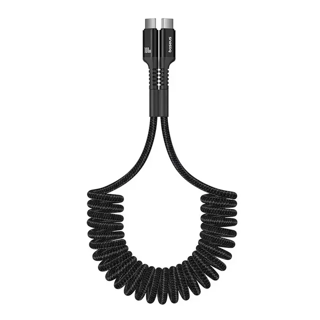 Baseus-Fish-Eye-Pd-100W-Usb-C-To-Usb-C-Fast-Charging-Date-Cable-3-3Ft-Coiled-Design-5 Baseus Fish Eye Pd 100W Usb-C To Usb-C Fast Charging Date Cable (3.3Ft) Coiled Design - Image 1