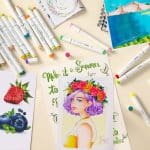 Ohuhu Honolulu Dual Tips Alcohol Art Markers (48 Colors) Brush and Chisel - Image 2