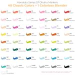 Ohuhu Honolulu Dual Tips Alcohol Art Markers (48 Colors) Brush and Chisel - Image 7