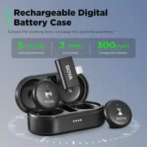 Gadgetoo Boya Omic-D Ultracompact 2.4Ghz Dual-Channel Wireless Microphone System