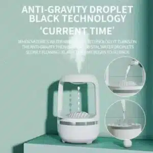 Gadgetoo Bimperial Anti Gravity Cool Mist Water Drop Humidifier, 850 Ml Water Tank Portable Room Air Purifier (White)