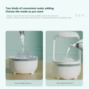 Gadgetoo Bimperial Anti Gravity Cool Mist Water Drop Humidifier, 850 Ml Water Tank Portable Room Air Purifier (White)
