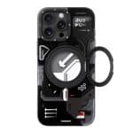 Youngkit Cyberpunk 360° Rotation Ring Stand Case for iPhone 16 Pro Max