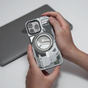 Gadgetoo Youngkit Cyberpunk 360° Rotation Ring Stand Case For Iphone 16 Pro Max