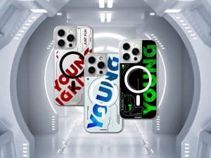 Gadgetoo Youngkit Futuristic Red Luminous Quicksand Case For Iphone 16 Pro Max