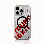 Youngkit Futuristic Red Luminous Quicksand Case for iPhone 16 Pro Max
