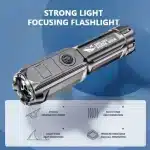 SMILING SHARK 622A Telescopic Focusing Three-gear Bright LED Flashlight
