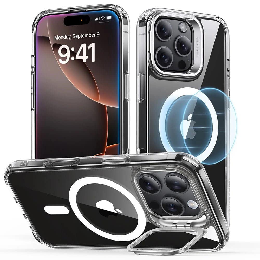 2024/11/1000270586.Jpg Esr Classic Hybrid Case With Stash Stand (Halolock) For Iphone 16 Series - Image 1