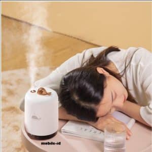Gadgetoo Humidifier Whale Usb Diffuser H2O Aromatherapy 300Ml Pelembap Udara - Putih