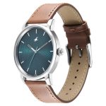 Fastrack 3278SL03 Stunners Green Dial Leather Strap Watch