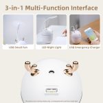 Humidifier for Plants, Small Humidifier Indoor, USB Rechargeable Mini Humidifier, Portable Travel Humidifier, Humidifer for Bedroom, Room, Car, Desk, Office -WHITE