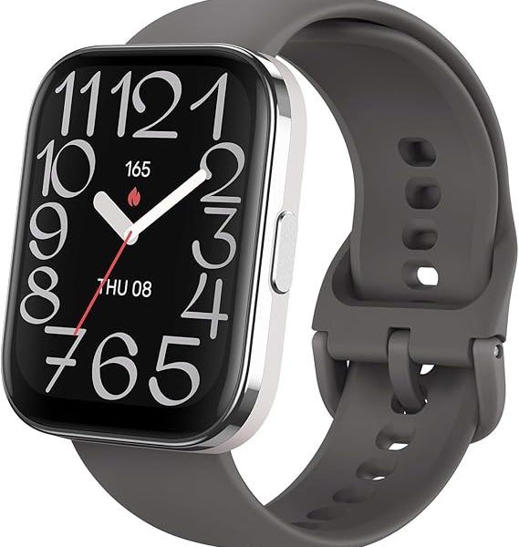 Amazfit Bip 5 Unity Smart Watch 46mm, 11-Day Battery, Fitness Activity Tracker with 120+ Sports Modes, Heart Rate & Sleep Monitor, Customizable Watch Faces, for Android & iPhone, Charcoal