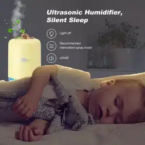 Gadgetoo Humidifier Whale Usb Diffuser H2O Aromatherapy 300Ml Pelembap Udara - Putih