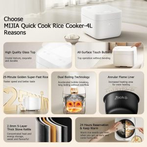 Gadgetoo Xiaomi Mijia Quick Cook Rice Cooker 4L Mfb08M