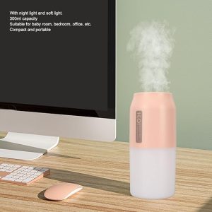 Gadgetoo Usb Humidifier Fast Humidification Compact Mini Humidifier With Night Light For Home Use (Pink)