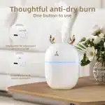 Humidifier for Plants, Small Humidifier Indoor, USB Rechargeable Mini Humidifier, Portable Travel Humidifier, Humidifer for Bedroom, Room, Car, Desk, Office -WHITE