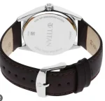 Titan 1866SL02 Workwear Brown Dial Leather Strap Watch for Men - Image 4