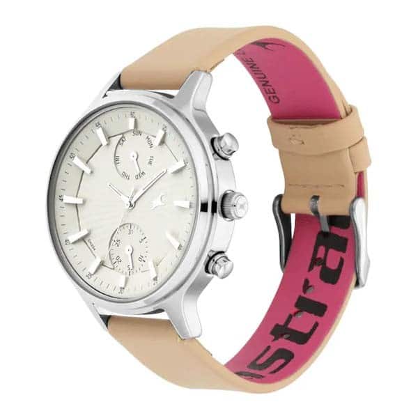 Fastrack-X-Ananya-Panday-Ruffles-Analog-Beige-Dial-Womens-Watch-Nn6208Sl01-3 Fastrack X Ananya Panday Ruffles Analog Beige Dial Women’s Watch-Nn6208Sl01 - Image 1