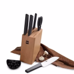 HuoHou Fire Kitchen Steel Knife Set (4 knives and scissors with stand) (HU0057)
