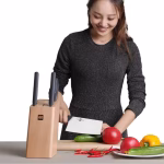 HuoHou Fire Kitchen Steel Knife Set (4 knives and scissors with stand) (HU0057)