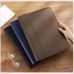 PU Leather Zipper A4 Document Bag for File Folder Clipboard Paper Contract Clip Notepad Office Supplies