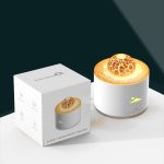 HX-130 Colorful Night Light Planet Desktop Flame Aromatherapy Humidifier, Spec: US Plug(White) - Image 2