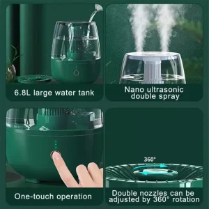 Gadgetoo Two Port Spray Humidifier 6.8L