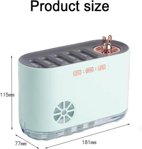 Buhelyc Sound Pickup Cool Mist Humidifier, Silent High Mist USB Aroma Diffuser, 700ml, Auto Shut-Off, 6h Timer, 5 Nozzles, Silent Operation, Gift, for Home, Bedroom, Office