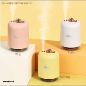 Gadgetoo Humidifier Whale Usb Diffuser H2O Aromatherapy 300Ml Pelembap Udara - Putih