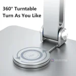 AZEADA OFFICIAL AZEADA Metal Stainless Steel Laptop Tablet Stand Laptop Holder 360 Rotating Tab Desktop Stand Laptop Bracket Adjustable LRT03
