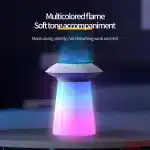 Colorful Pickup Sound Lamp Flame Aroma Air Humidifier with 1200mAh Battery 760ml