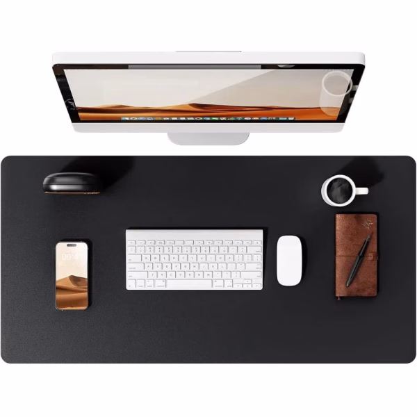 Large Size Leather Desk Pad Mouse Pad Non-Slip PU Leather Pad 90×43 cm