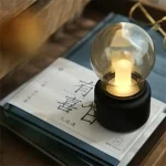 Led Bulb Classical Desk Lamp Retro USB Rechargeable Night Light Decor Lights