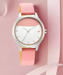 Gadgetoo Fastrack 6280Sl01 Pink Dial Leather Strap Watch Gadgetoo Fastrack 6280Sl01 Pink Dial Leather Strap Watch