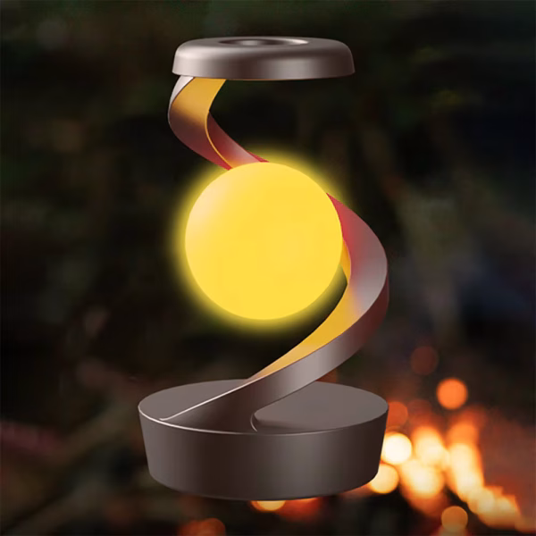 Rotating Floating Moon Desk Lamp With Phone Wireless Charging Sensor Control