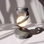 Rotating Floating Moon Desk Lamp With Phone Wireless Charging Sensor Control