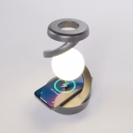 Rotating Floating Moon Desk Lamp With Phone Wireless Charging Sensor Control
