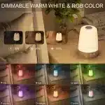 Sunrise RGB Alarm Clock Wake up LED Night Light Ambient Touch Bedsides Lamp