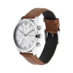 TITAN 1805SL04 Workwear with White Dial & Leather Strap Men’s Watch