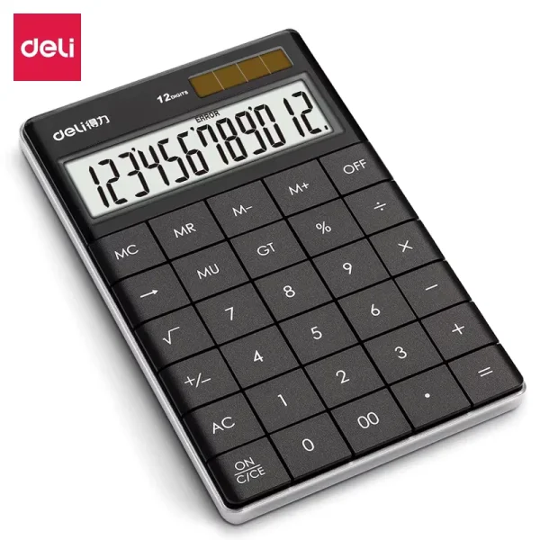 Deli 1589 Dual Power 12 Digits Business office Calculator