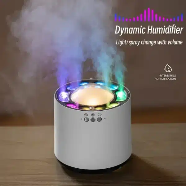 Dynamic Mist Creative Air Humidifier with Colorful LED Light (800ML)