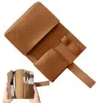 Leather Travel Electronics Charger Data Cable Organizer Case